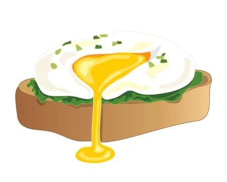 Poached egg Stock Illustration