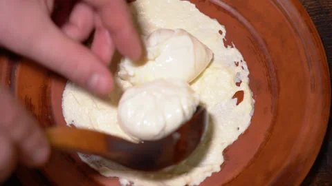 Poached egg on a plate. Delicious breakfast with vegetables. Stock Footage 249393976