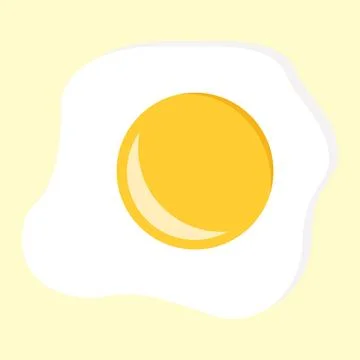 Poached Fried Egg Icon Stock Illustration