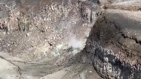 Poas Volcano Active Gas Column 00 Video stock 282695377