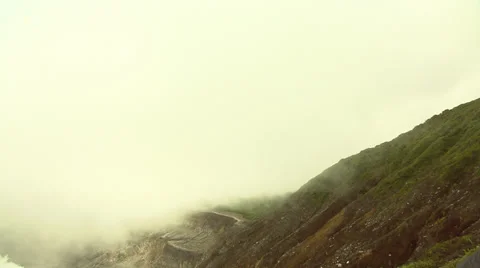 Poas Volcano panning Stock Footage 32515286