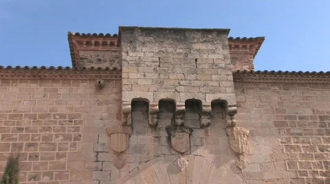Poblet Monastery in Spain 스톡 동영상 726113