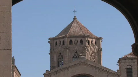 Poblet Monastery in Spain Stock Footage 726115
