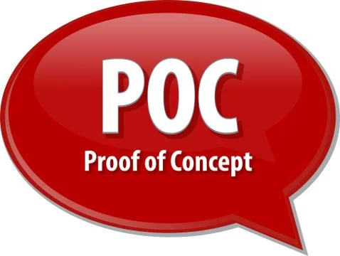 POC acronym word speech bubble illustration Stock Illustration