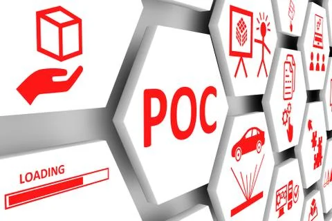 POC concept cell background 3d illustration Stock Illustration