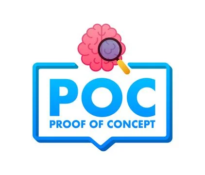 POC - Proof of Concept acronym banner. Business plan. Vector stock illustration. Stock Illustration
