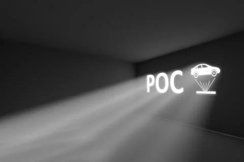 POC rays volume light concept 3d illustration Stock Illustration