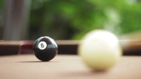 Pocket 8 Ball in HD Slow Motion Stock Footage 40954358