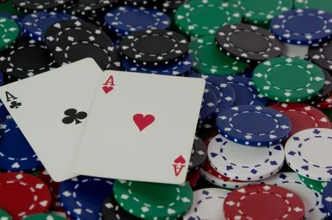 Pocket aces Foto stock