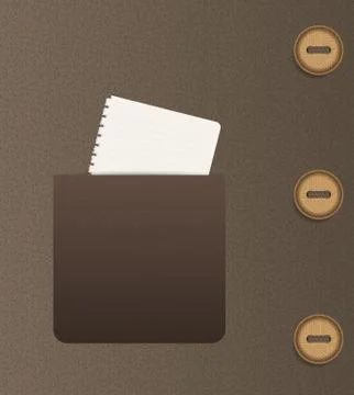 Pocket and buttons Illustrazione stock