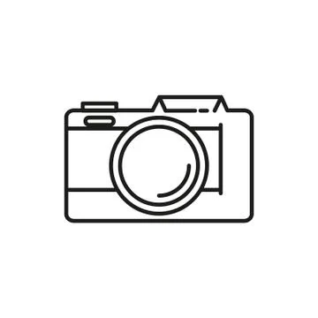 Pocket Camera Adventure Thin Line Icon Symbol Design Ilustração Stock