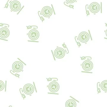 Pocket clock glyph vector seamless pattern イラスト素材