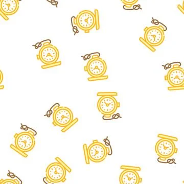 Pocket clock vector seamless pattern イラスト素材