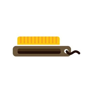 Pocket comb with label hanging using string for salon and barber shop Stock Illustration