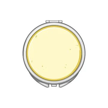 Pocket compact mirror cartoon vector illustration Illustrazione stock