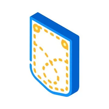 Pocket denim isometric icon vector illustration Stock Illustration