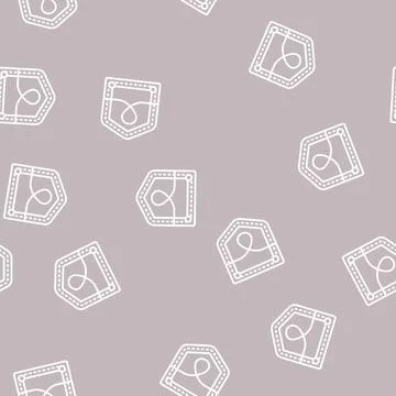 Pocket denim line seamless pattern Stock Illustration