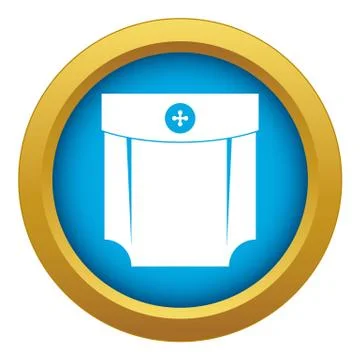 Pocket design icon blue vector isolated Stock Illustration