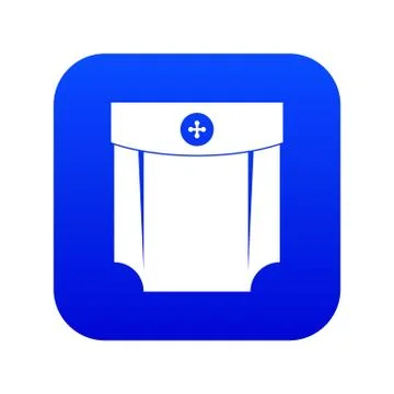 Pocket design icon digital blue Illustrazione stock