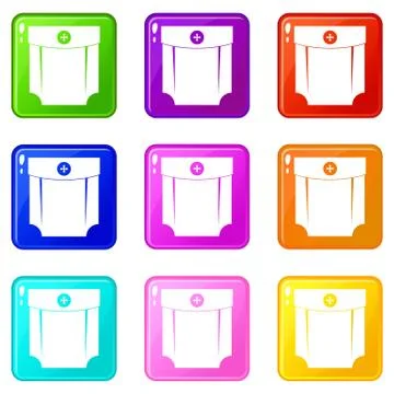 Pocket design set 9 Illustrazione stock