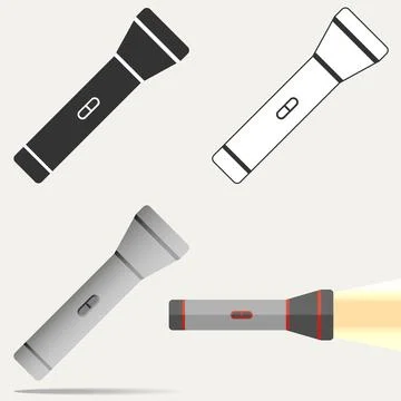 Pocket flashlight Stock Illustration
