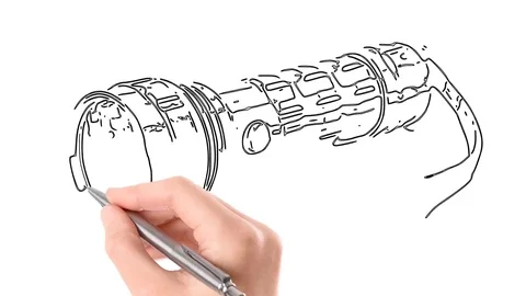 Pocket flashlight. Pattern Stock Footage 81556772