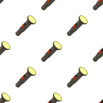 Pocket flashlight pattern seamless vector Stock Illustration