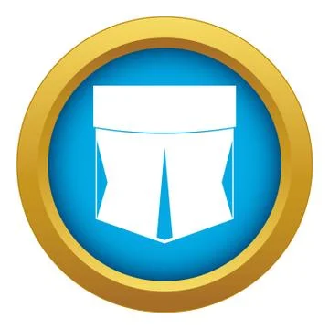 Pocket icon blue vector isolated Stock Illustration