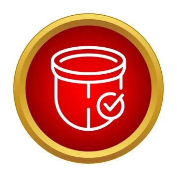 Pocket icon with check mark confirming selection Stock Illustration