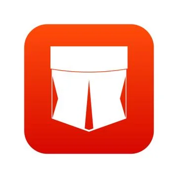 Pocket icon digital red Illustrazione stock