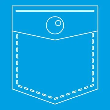 Pocket icon, outline style Illustrazione stock