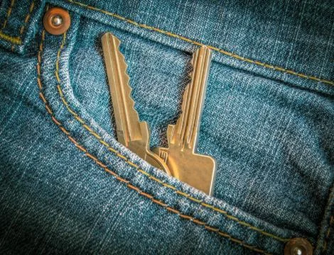 Pocket keys Stock-Fotos