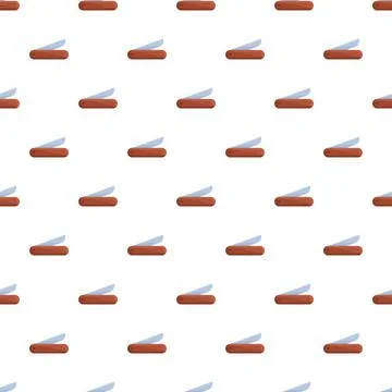 Pocket knife pattern on white background Illustration