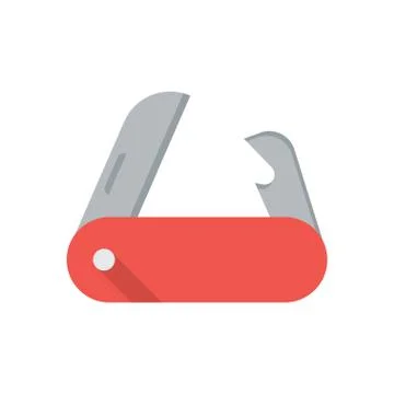 Pocket Knife Vector Icon Stock Illustration