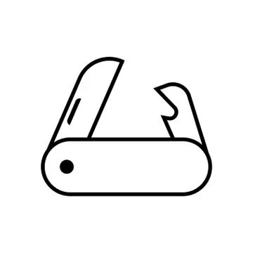 Pocket Knife Vector Icon Stock Illustration