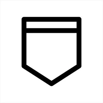 Pocket line icon vector illustration isolated on white background Illustrazione stock