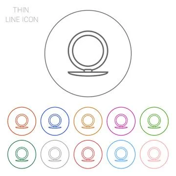 Pocket mirror 스톡 일러스트