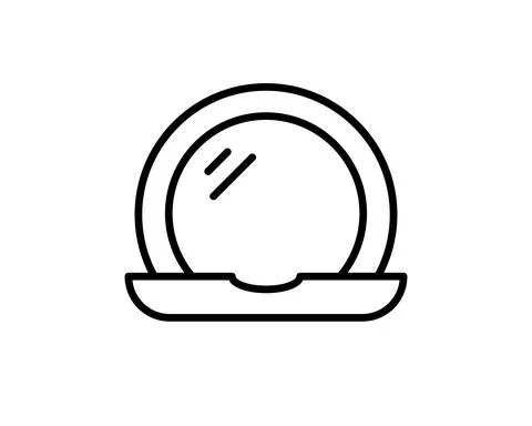 Pocket mirror line icon. linear style sign for mobile concept and web design. Stock Illustration