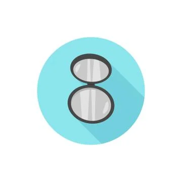 Pocket mirror simple flat design vector Stock Illustration
