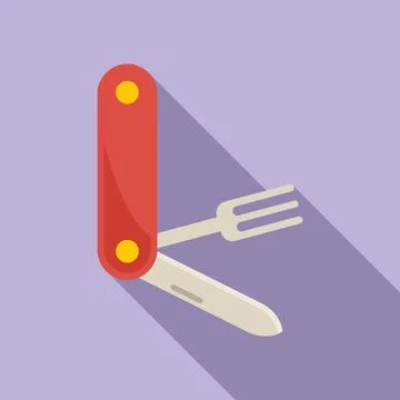 Pocket multitool icon flat vector. Army knife Stock Illustration
