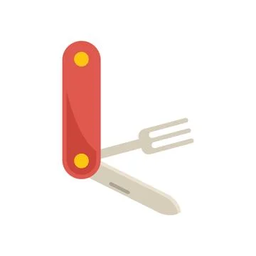 Pocket multitool icon flat vector. Army knife Stock Illustration