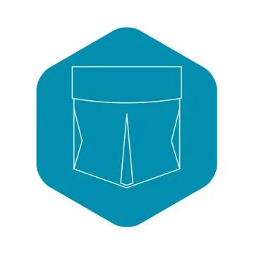 Pocket patch icon, outline style Stock Illustration