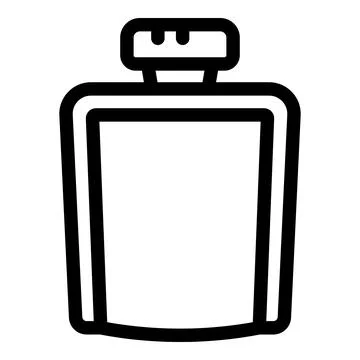 Pocket perfume bottle icon representing fragrance and portability Stock-Illustration