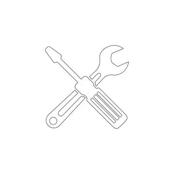 Pocket phillips screwdriver. flat vector icon Stock Illustration