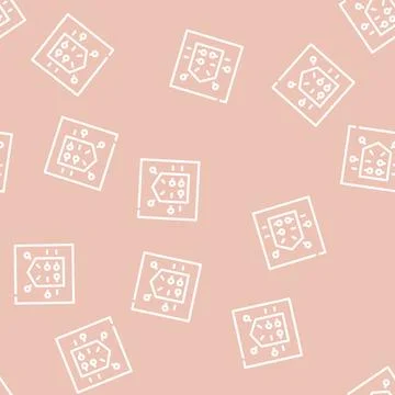 Pocket with pins line vector seamless pattern Stock Illustration