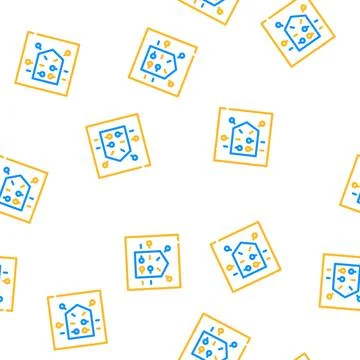 Pocket with pins vector seamless pattern Stock Illustration