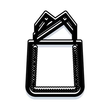 Pocket square accessory for formal attire and clothing Stock Illustration