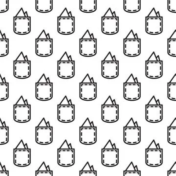 Pocket square gentleman seamless pattern Illustrazione stock