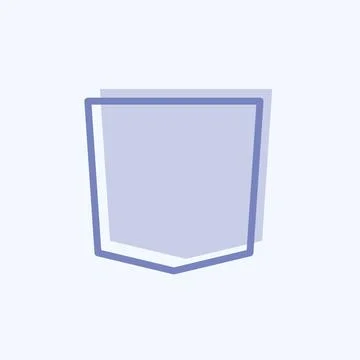 Pocket Square Icon in trendy two tone style isolated on soft blue background Stock Illustration