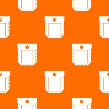Pocket with valve and button pattern seamless Stockillustratie